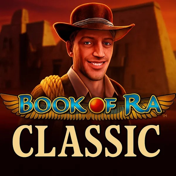 Book of Ra Classic logo – Slots by Novomatic at Rainbet Casino