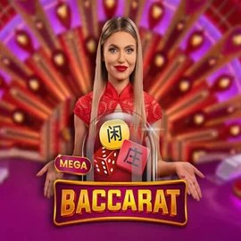 Mega Baccarat casino game by Pragmatic Play – featured logo at Rainbet Casino
